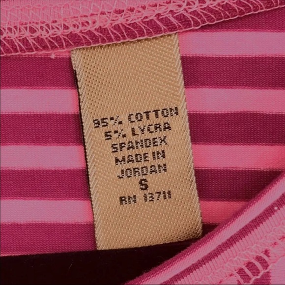 NWOT Pink/Raspberry Striped Shirt Top S - Picture 7 of 7